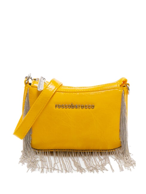 ROCCOBAROCCO FRINGES Borsa a tracolla con frange yellow - Borse Donna