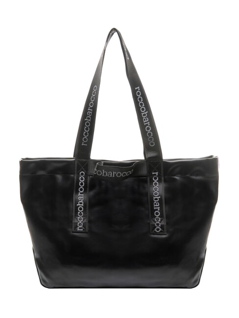 ROCCOBAROCCO EVA Borsa shopping con nastri logati black - Borse Donna