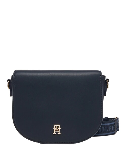 TOMMY HILFIGER TH LOGOTAPE SADDLE Mini Bag a tracolla space blue - Borse Donna
