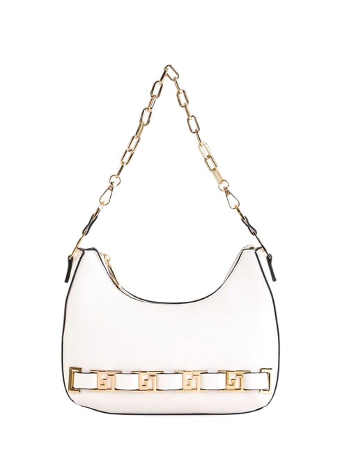 GAUDÌ DORIS Borsa a spalla con loghi in metallo white - Borse Donna