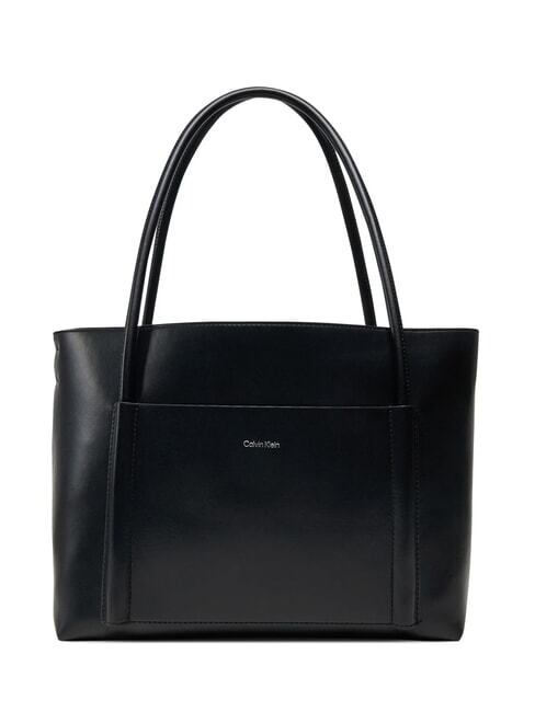 CALVIN KLEIN CK LINN MEDIUM Borsa shopping a spalla ck black - Borse Donna
