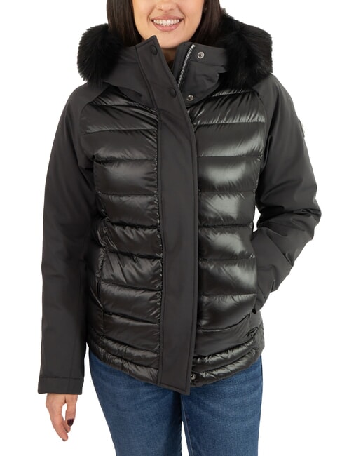 COLMAR PURENESS Piumino bi-material con cappuccio black - Piumini Donna