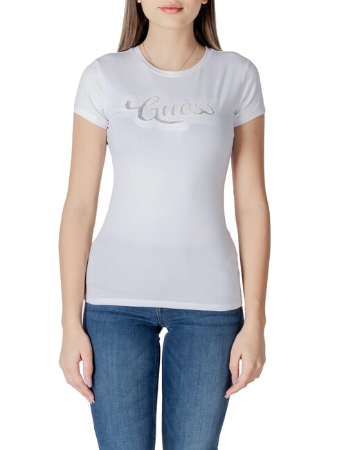 GUESS SS DOT LOGO R3  T-shirt a maniche corte purwhite - T-shirt e Top Donna