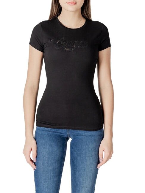 GUESS SS DOT LOGO R3  T-shirt a maniche corte jetbla - T-shirt e Top Donna