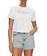 GUESS CN SS CROPPED T-Shirt in cotone - T-shirt e Top Donna