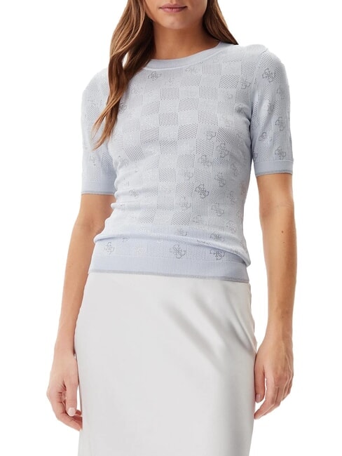 GUESS ROSIE 4G RN T-Shirt sky high - T-shirt e Top Donna