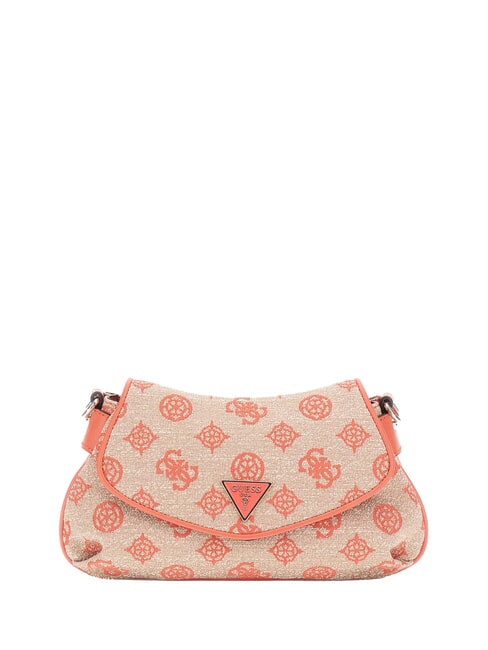 GUESS BEYZA  Borsa a tracolla coral red logo - Borse Donna