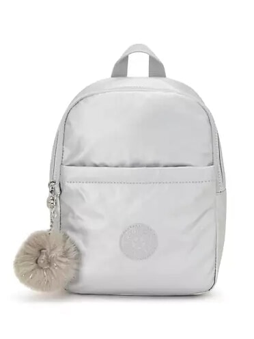 KIPLING MARLEE BP Zaino piccolo metallizzato platinum m gg - Borse Donna
