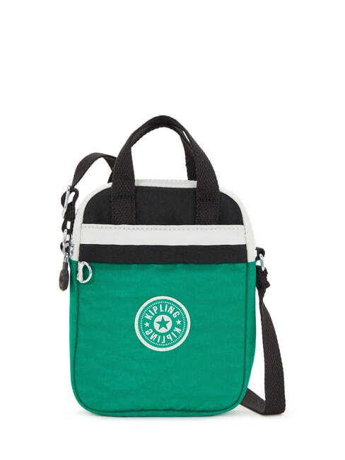 KIPLING LEVY Micro bag porta smartphone deep green black block - Borse Donna