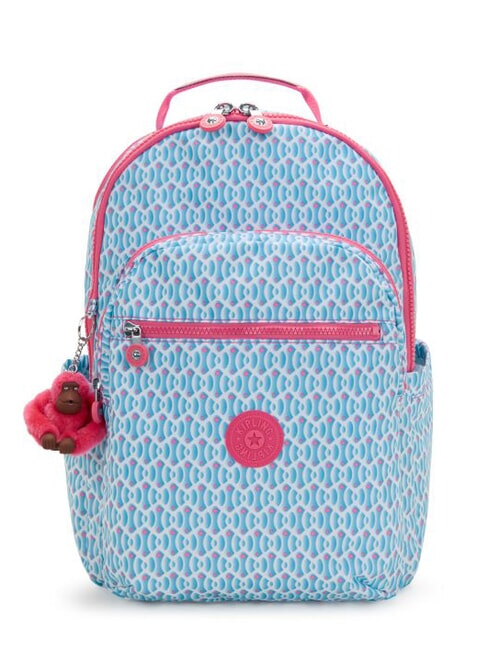 KIPLING SEOUL COLLEGE Zaino con tasca porta pc 15" dreamy geo combo - Zaini Scuola & Tempo Libero