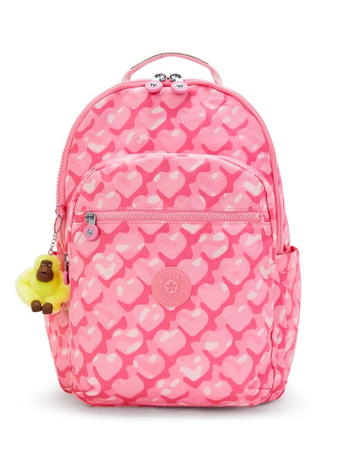 KIPLING SEOUL COLLEGE Zaino con tasca porta pc 15" adorable hearts - Zaini Scuola & Tempo Libero