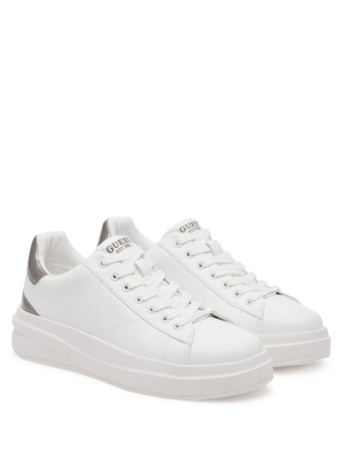 GUESS ELBINA Sneakers white wine gun metal - Scarpe Donna