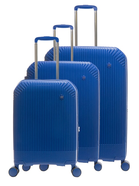 LESAC LIGHT POP 2 Set 3 trolley: cabin, medio e grande espandibili navy blue - Set Trolley