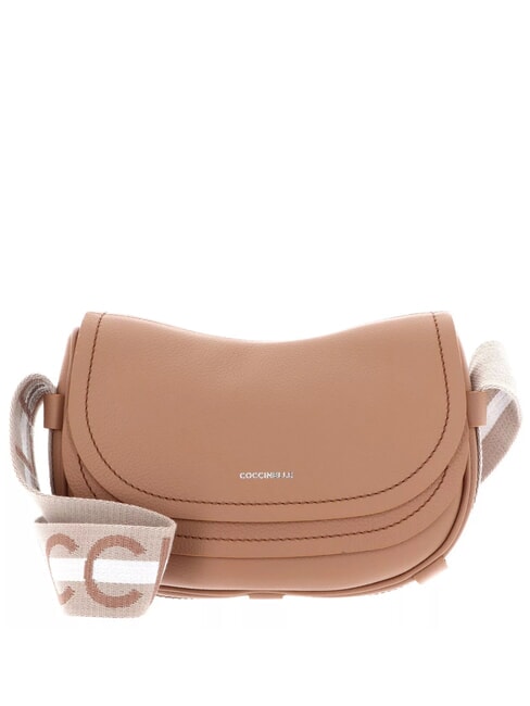 COCCINELLE RAQUEL S Borsa piccola in pelle martellata con tracolla logata skin/gazpacho - Borse Donna