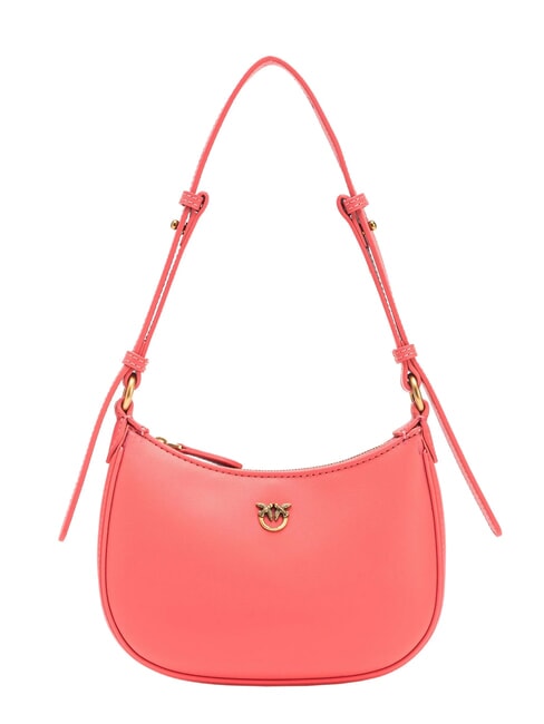 PINKO HALF MOON BABY Borsa a spalla in pelle coral. speziato-antique gold - Borse Donna
