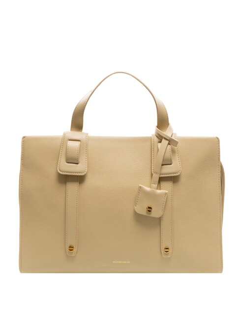 BORBONESE DEJEUNER  Borsa a mano, con tracolla, in pelle sabbia - Borse Donna