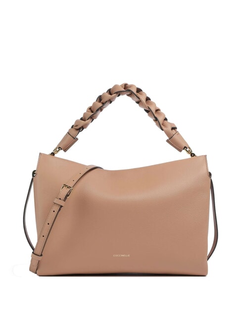 COCCINELLE BOHEME GRANA DOUBLE Borsa in pelle martellata con tracolla skin/gazpacho - Borse Donna