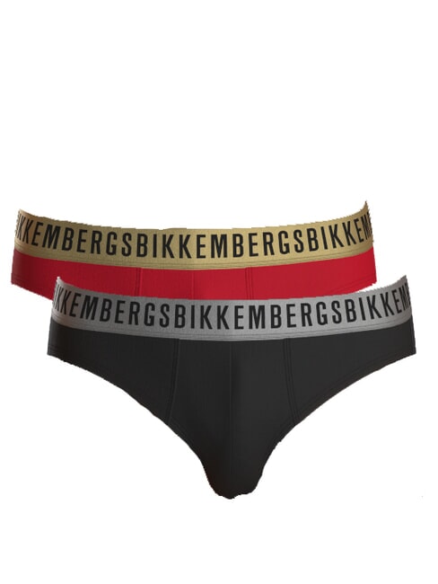 BIKKEMBERGS BRIEF 2 slip red/black - Slip Uomo