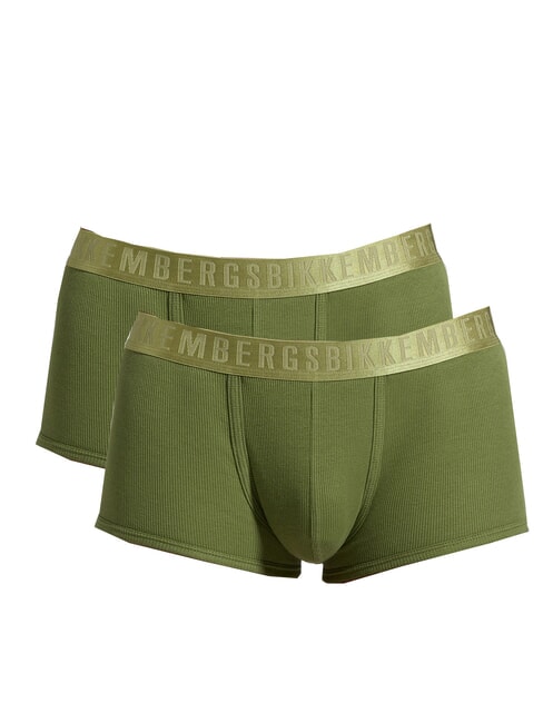 BIKKEMBERGS NEW CLASSIC TRUNK 2 boxer military - Slip Uomo