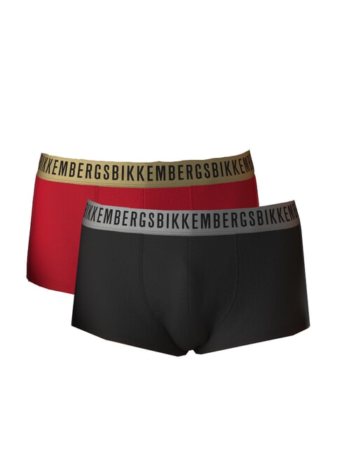 BIKKEMBERGS TRUNK 2 boxer red/black - Slip Uomo