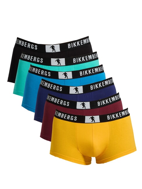 BIKKEMBERGS NEW PUPINO TRUNK 6 boxer multicolor - Slip Uomo