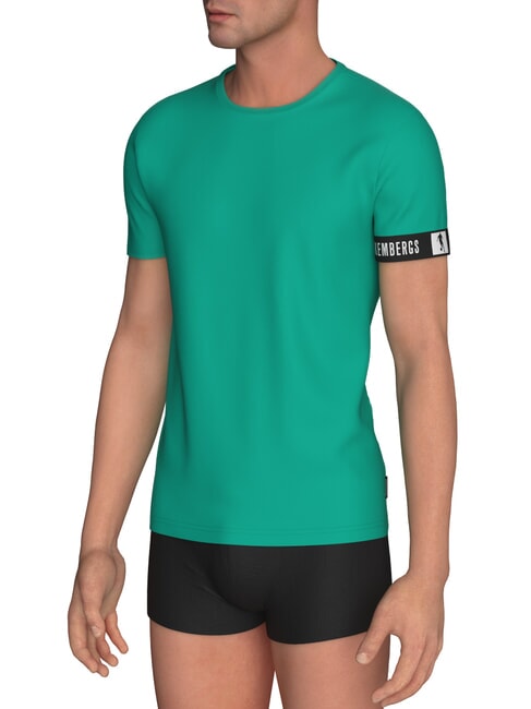BIKKEMBERGS NEW PUPINO T-shirt intima stretch green - T-shirt Uomo