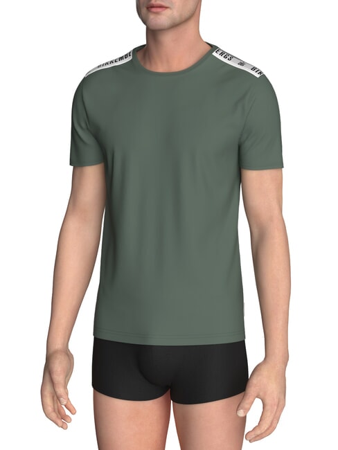 BIKKEMBERGS ELASTIC T-shirt green - T-shirt Uomo