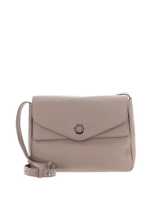 MANDARINA DUCK MELLOW LEATHER Borsa in pelle con flap warm taupe - Borse Donna