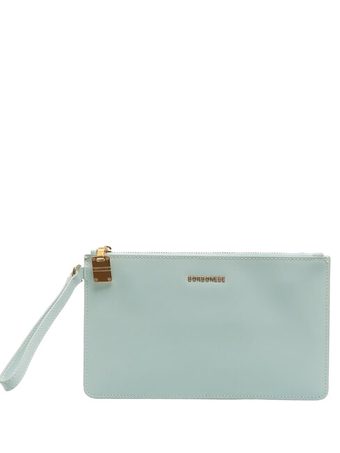 BORBONESE LETTERING Pochette in pelle con polsierina marine - Borse Donna
