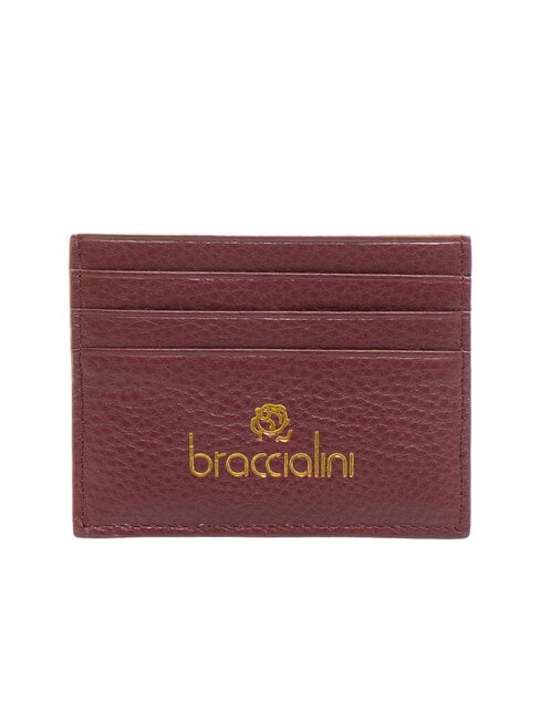 BRACCIALINI BASIC Porta carte credito pelle bordeaux - Portafogli Donna