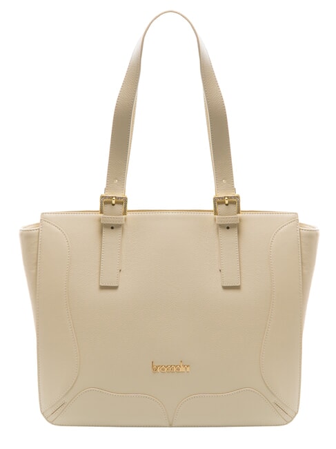 BRACCIALINI HELLEN Borsa shopping in pelle beige - Borse Donna