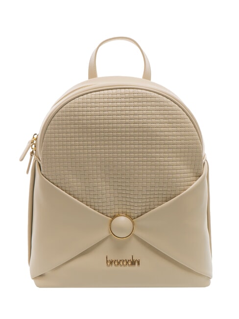 BRACCIALINI NAOMI Zaino tondo in pelle beige - Borse Donna