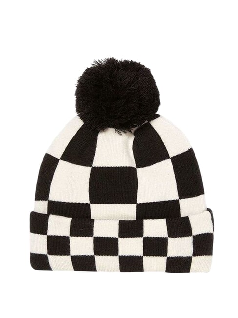 VANS VANS CHECK POM  Cappello pom pom black/turtle dove - Cappelli
