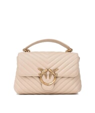 PINKO LOVE LADY PUFF Mini Bag a mano, con tracolla beige-grigio fumo-antique gold - Borse Donna - 1