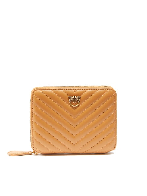 PINKO TAYLOR Quilted Portafoglio Zip Around torrone-antique gold - Portafogli Donna