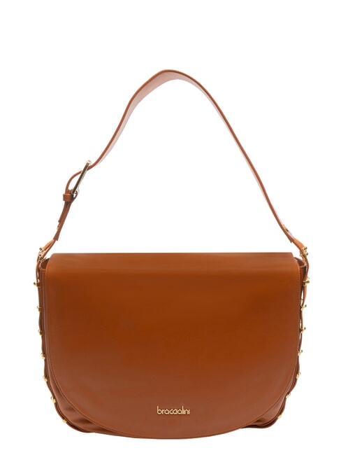 BRACCIALINI NORA Borsa a spalla in pelle marrone - Borse Donna