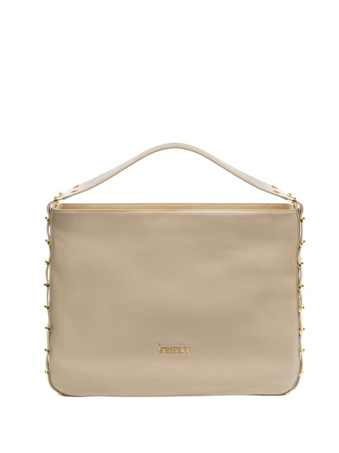 BRACCIALINI NORA Borsa hobo in pelle beige - Borse Donna