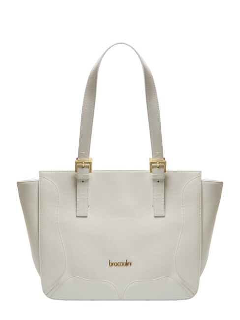 BRACCIALINI HELLEN Borsa shopping in pelle bianco - Borse Donna