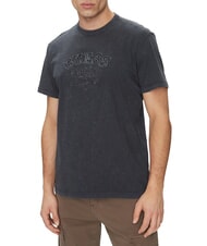 GUESS SS CN TREATED T-Shirt in cotone honest blue - T-shirt Uomo - 1