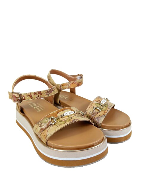 ALVIERO MARTINI PRIMA CLASSE GEO  Sandali con zeppa NATURALE - Scarpe Donna