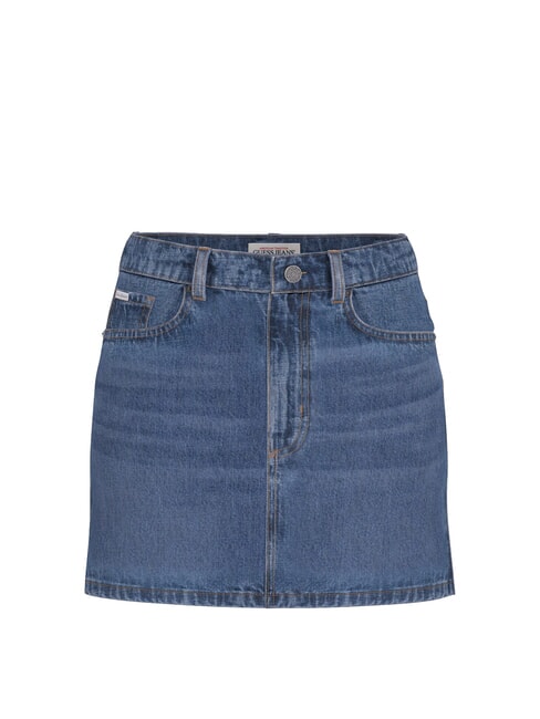 GUESS JEANS CLASSIC MINI SKIRT Minigonna in denim stretch gj vintage medium wa - Gonne Donna