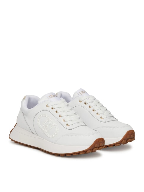 LIUJO LOLO 17 Sneakers in pelle logo perle white - Scarpe Donna