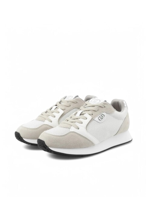 LIUJO VIBE 03 Sneakers running in pelle e tessuto sand/white - Scarpe Donna