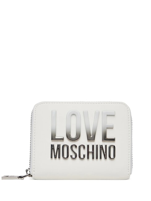 LOVE MOSCHINO ZIP AROUND Portafoglio bianco - Portafogli Donna