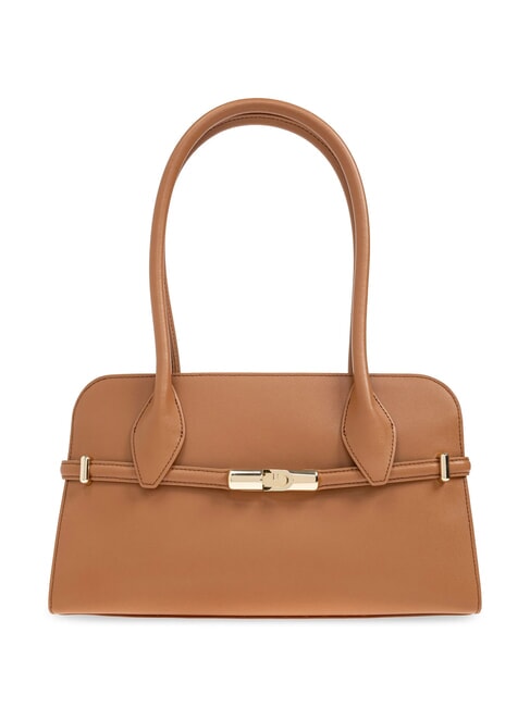 FURLA GOCCIA Borsa a spalla piccola in pelle brandy - Borse Donna