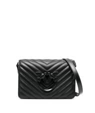 PINKO LOVE CLICK CHEVRON Borsa mini tracolla in pelle - Borse Donna