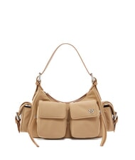 PINKO CARGO Borsa a spalla con tasche beige-grigio fumo-shiny nickel - Borse Donna - 1