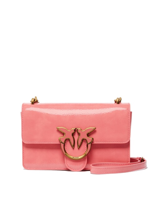 PINKO LOVE ONE MINI  Mini Bag a tracolla fiore di pesco-antique gold - Borse Donna