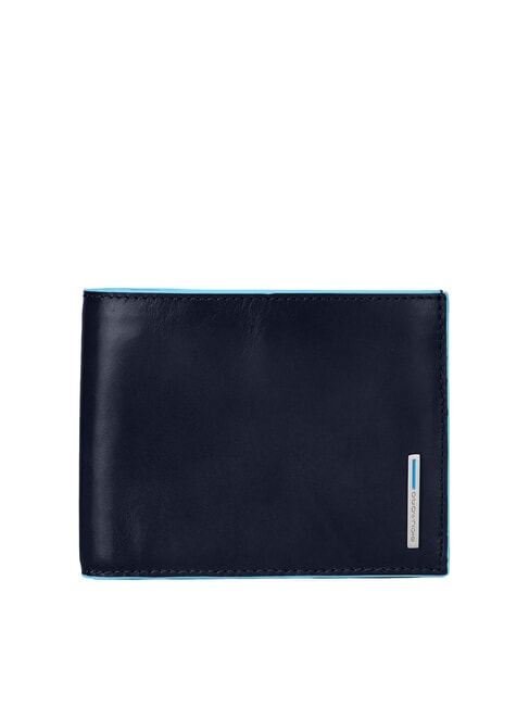 PIQUADRO BLUE SQUARE  Portafoglio in pelle, con flap blu - Portafogli Uomo