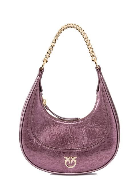 PINKO BRIOCHE Borsa a spalla in pelle metallizzata marrone metallizzato-oro - Borse Donna